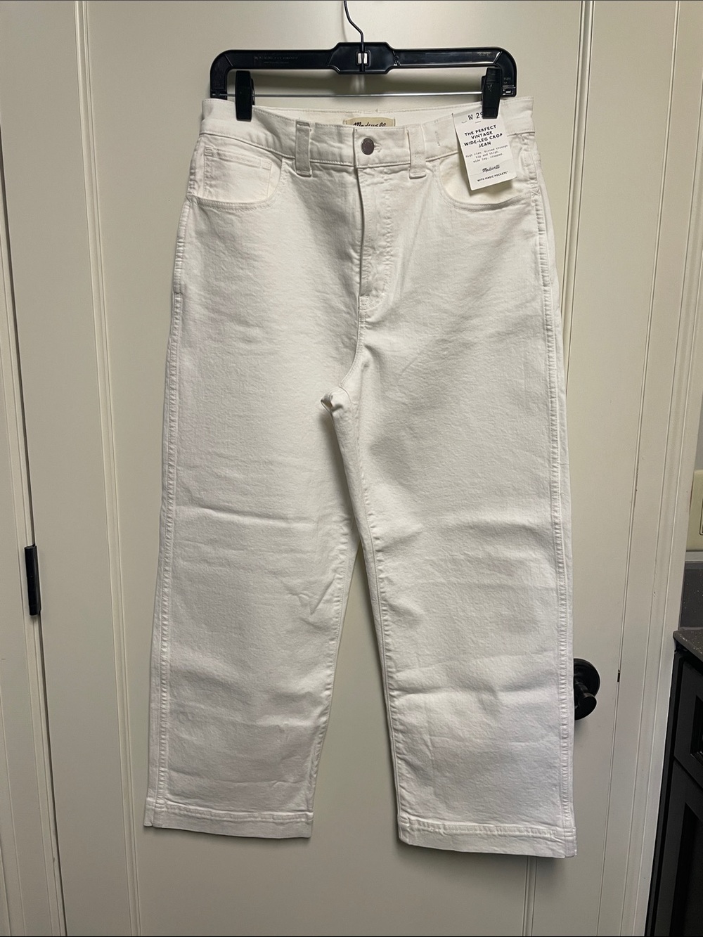 Madewell Perfect Vintage Wide-Leg Crop Jeans Tile White